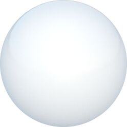 Plastic hollow ball D19mm white