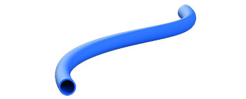 Silicone tubing, blue, 1.8x1.0x30