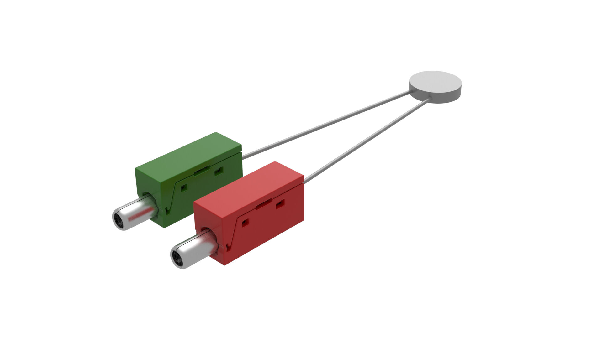 NTC resistor with flat plug mounted