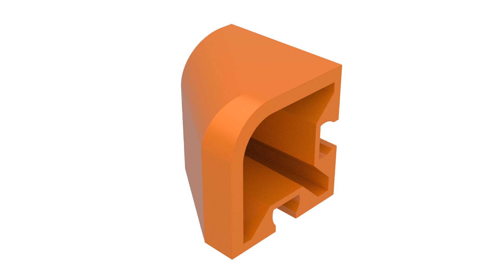 End piece left orange