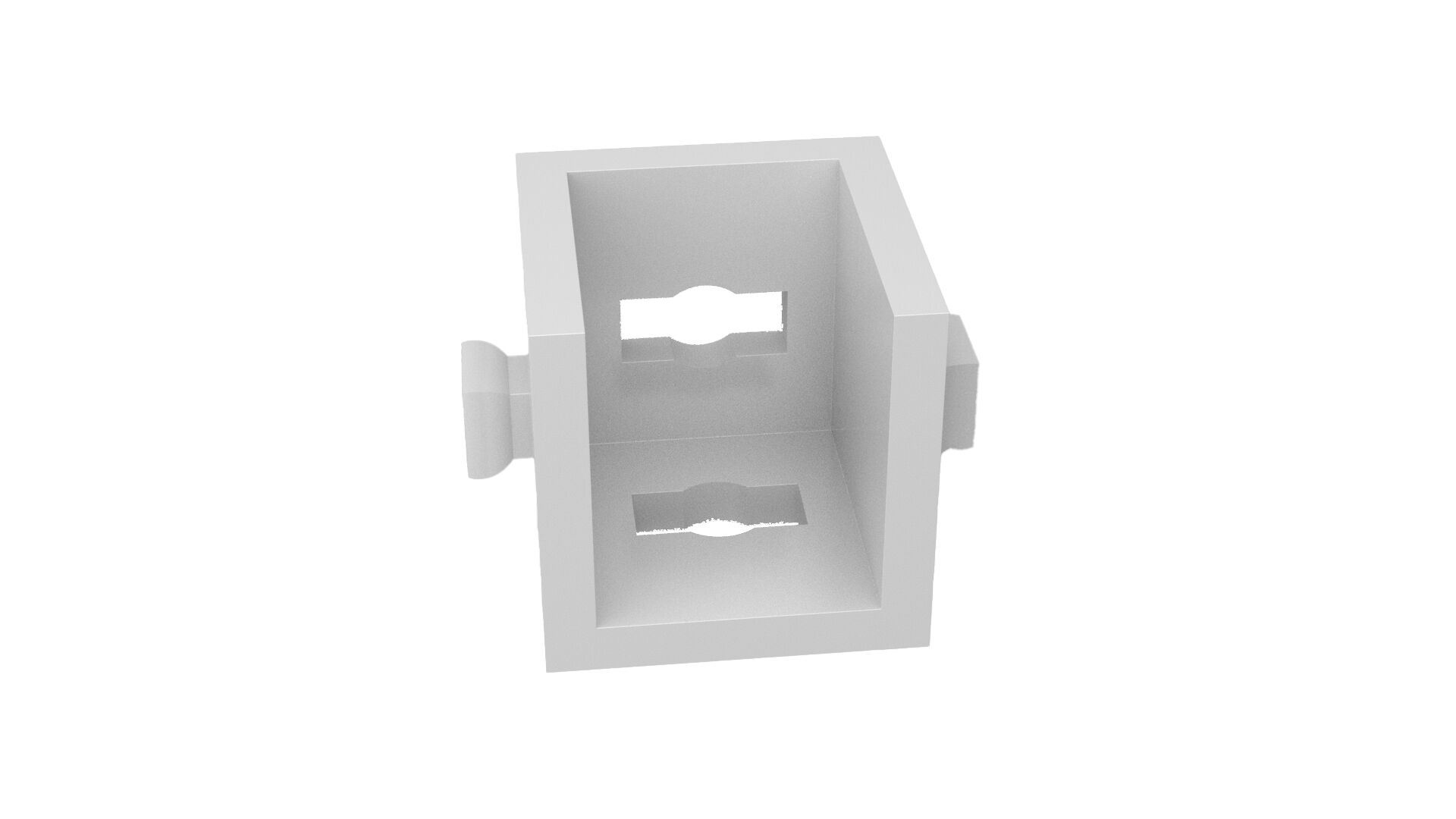 Angle bracket 15 m 2 spigots white