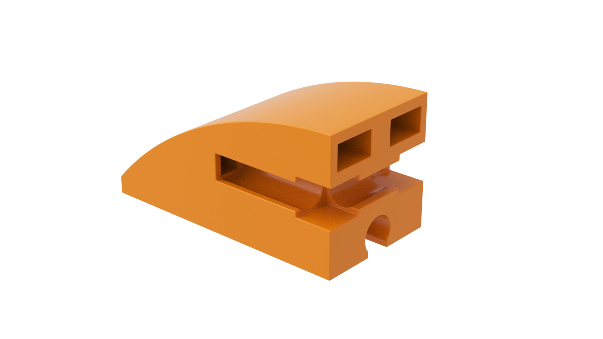 Building Block 15x30 round orange