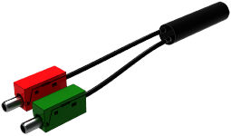 Reedkontakt m. Flachstecker montiert