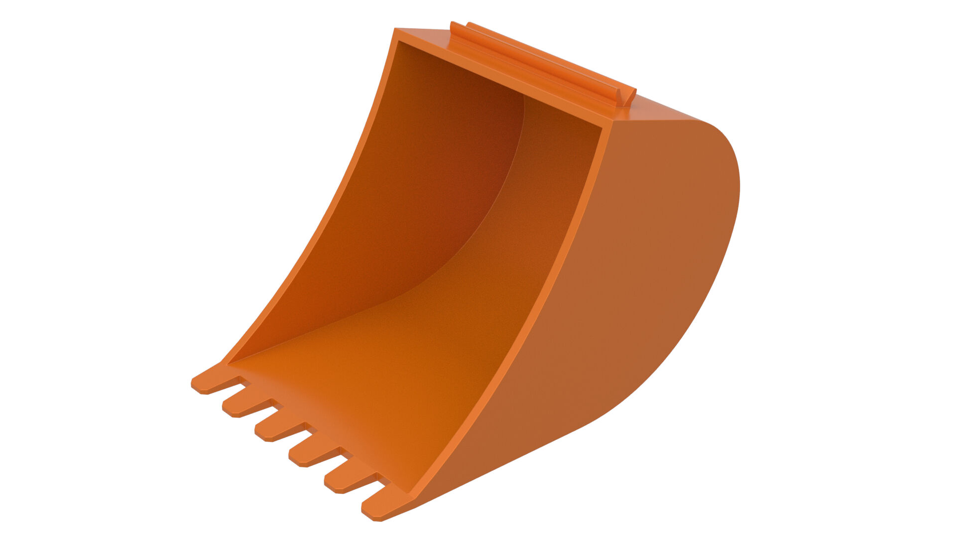 Orange excavator shovel