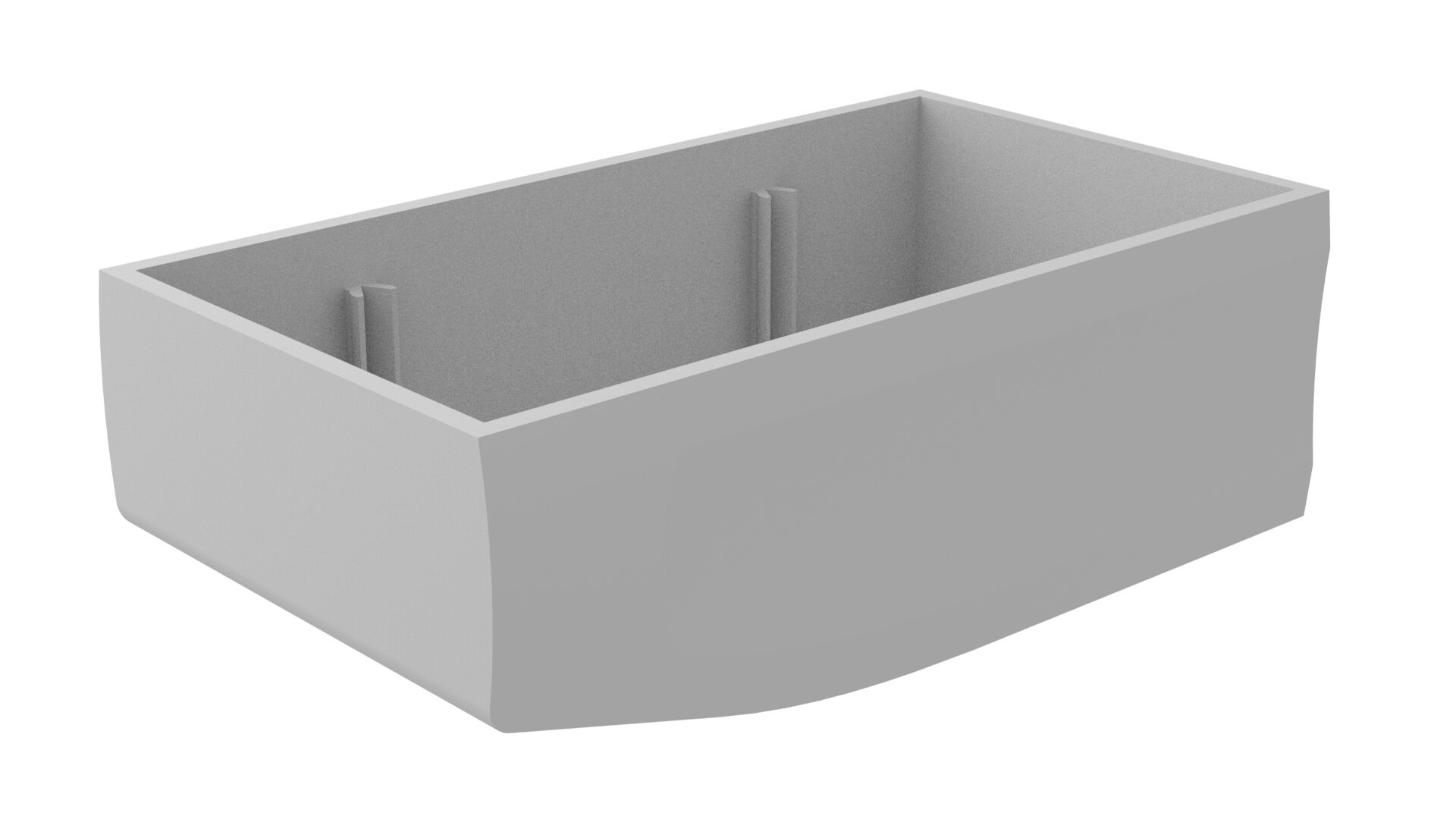 Tipping trough 90x50 silver