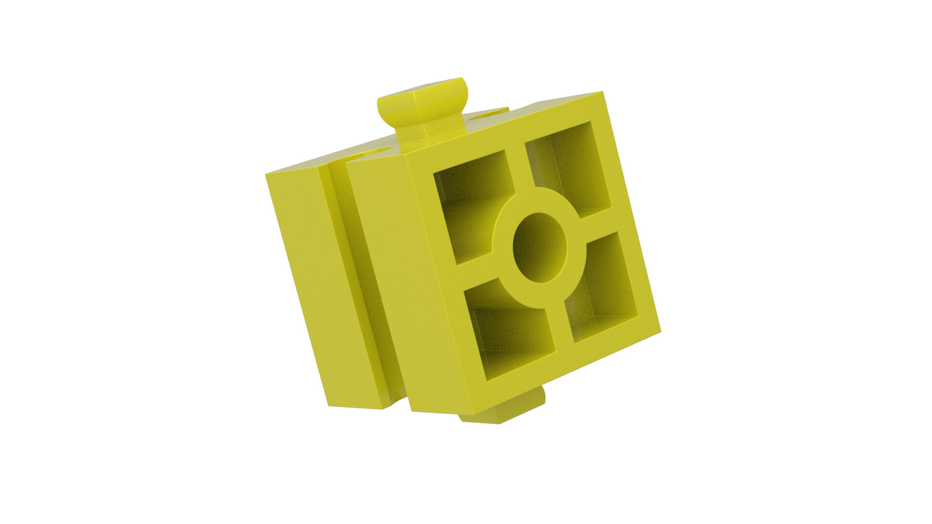 Building block 15 with hole yellow