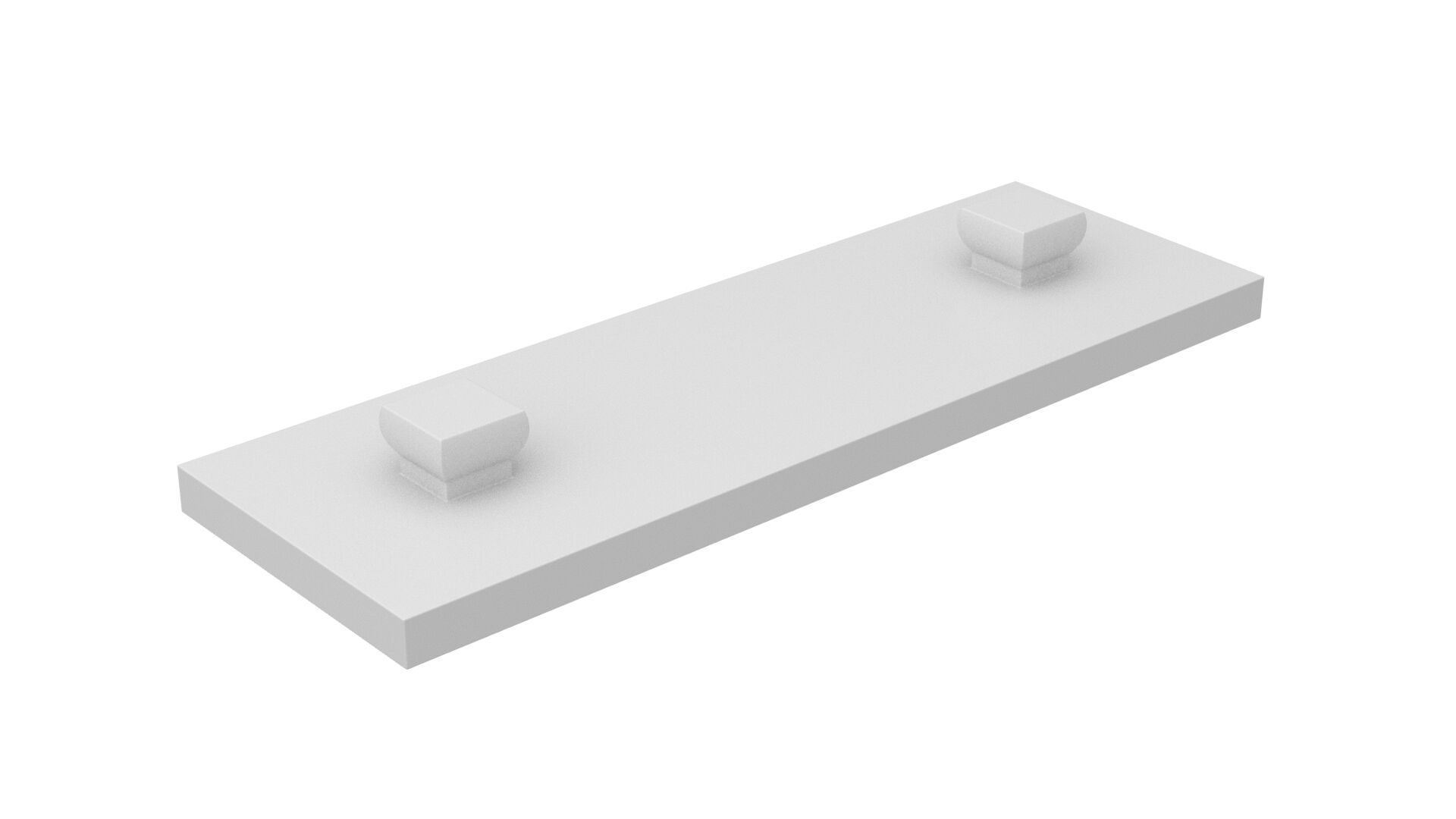 Building plate 15x45 grey white