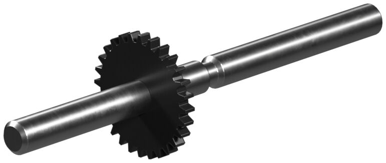 Mini mot axle 60 with gear wheel T28, black