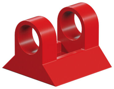 Mitad de bisagra insertada, rojo