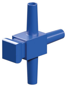 T de distribución neumática, azul