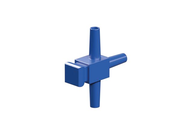 Product Picture: "T de distribución neumática, azul"