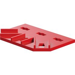 Double gusset plate, red