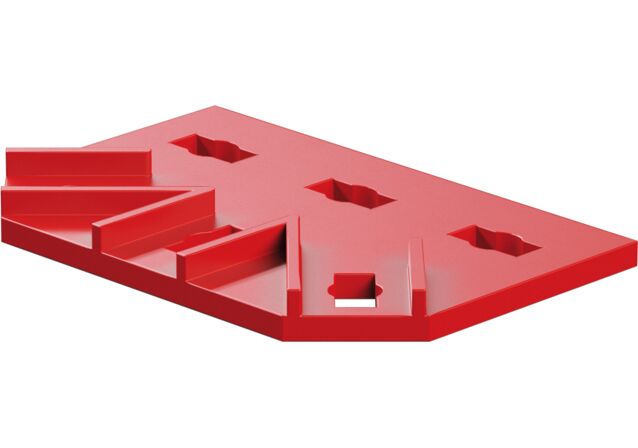 null: "Double gusset plate, red"