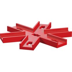 Star-shaped lug, red