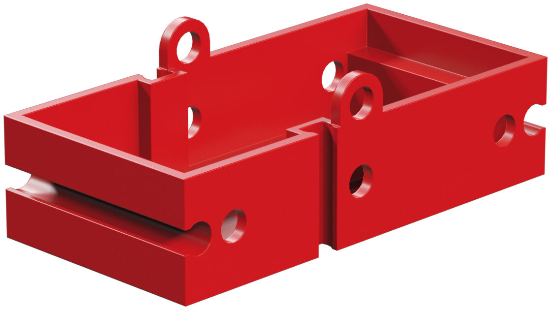 Seat building block, red
