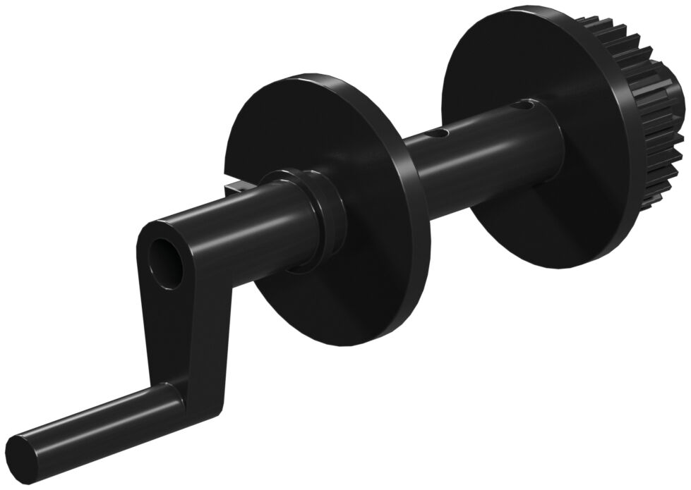 Cable winch drum, black