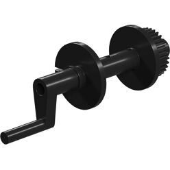 Cable winch drum, black