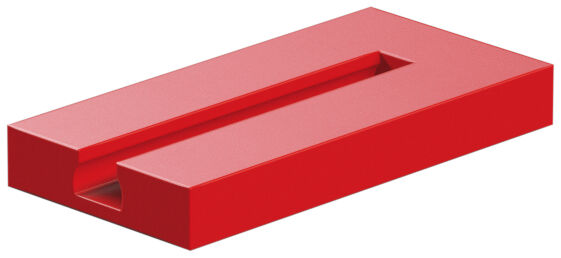 Panel de construcción con guía hembra 15x30x3.75, rojo