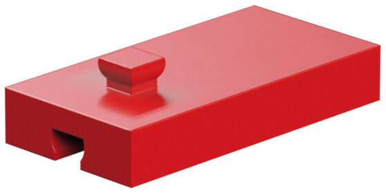 Product Picture: "Bloque de construcción 15x30x5 con acanaladura, rojo"