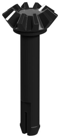 Wheel axle with bevel gear, black