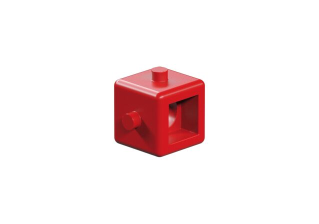 null: "Gear cube, red"