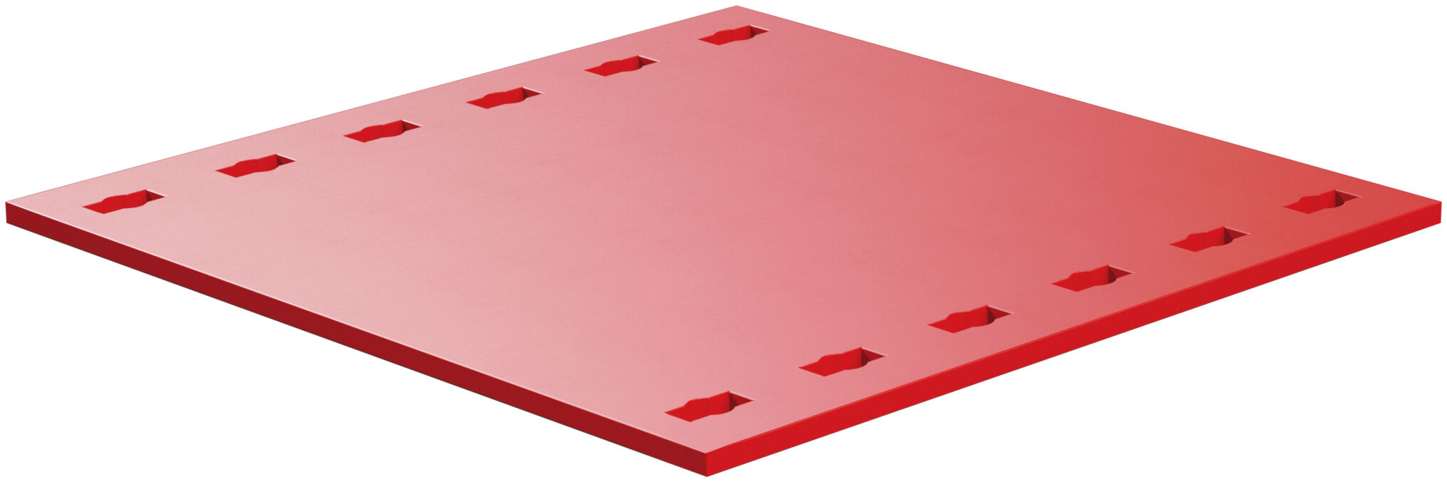 Plate 90x90, red
