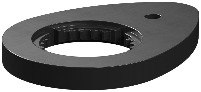 Cam plate black, red