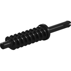Clip axle with worm m=1, black