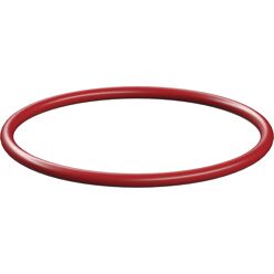 Banda de hule circular, rojo