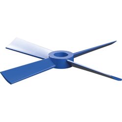 Luftschraube mit 4 Flügeln, blau