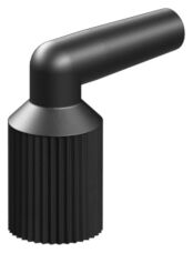 Codo de conexión a manguera neumática, negro