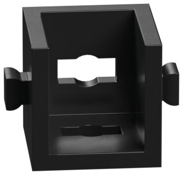 Produktbild: "Winkelträger 15 mit 2 Zapfen, schwarz"