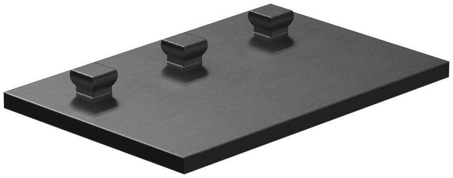 Mounting plate 30x45, black