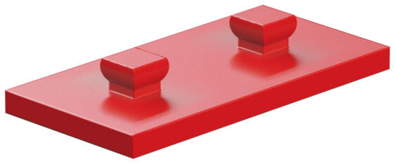 Mounting plate 15x30, red