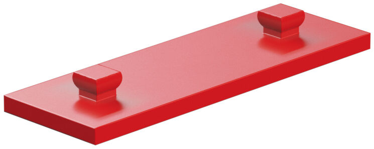 Mounting plate 15x45, red
