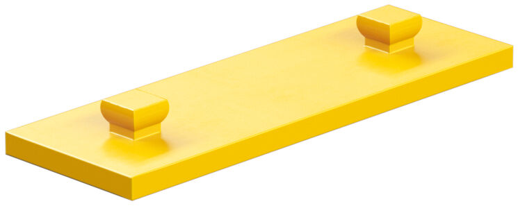 Mounting plate 15x45, yellow