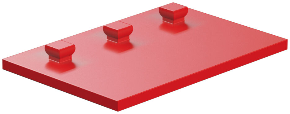 Mounting plate 30x45, red