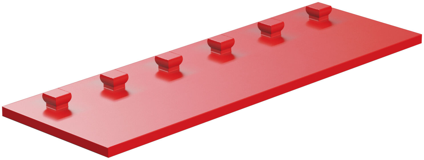 Mounting plate 30x90, red
