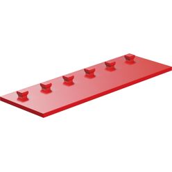 Mounting plate 30x90, red