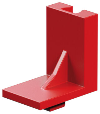 Escuadra-L de 90° 10x15x15, rojo