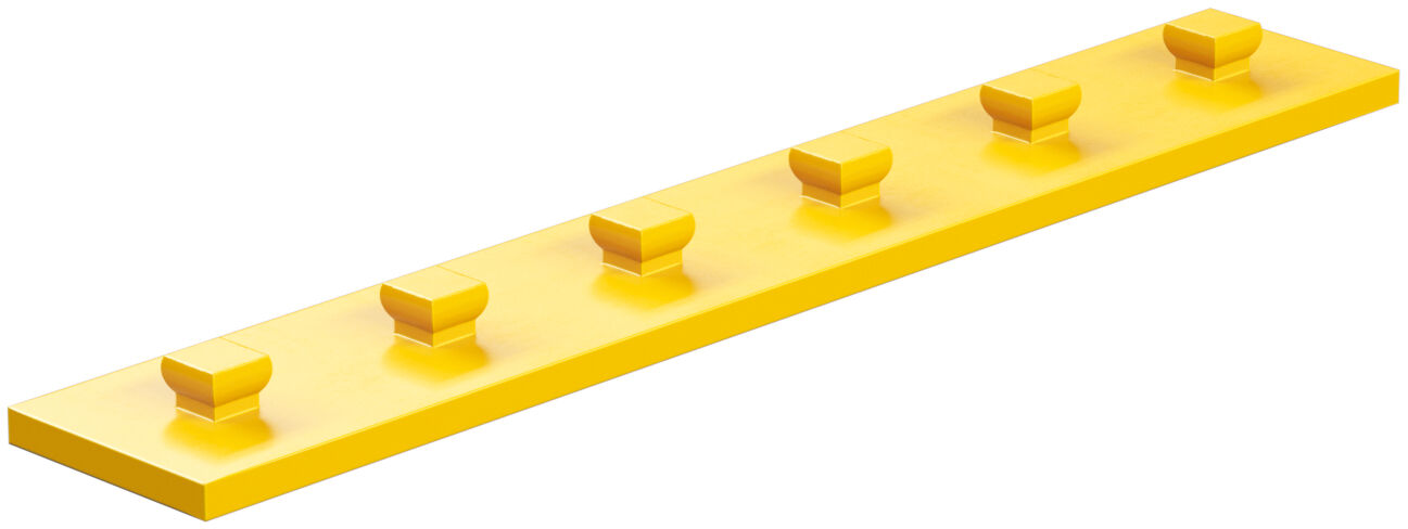 Mounting plate 15x90, yellow