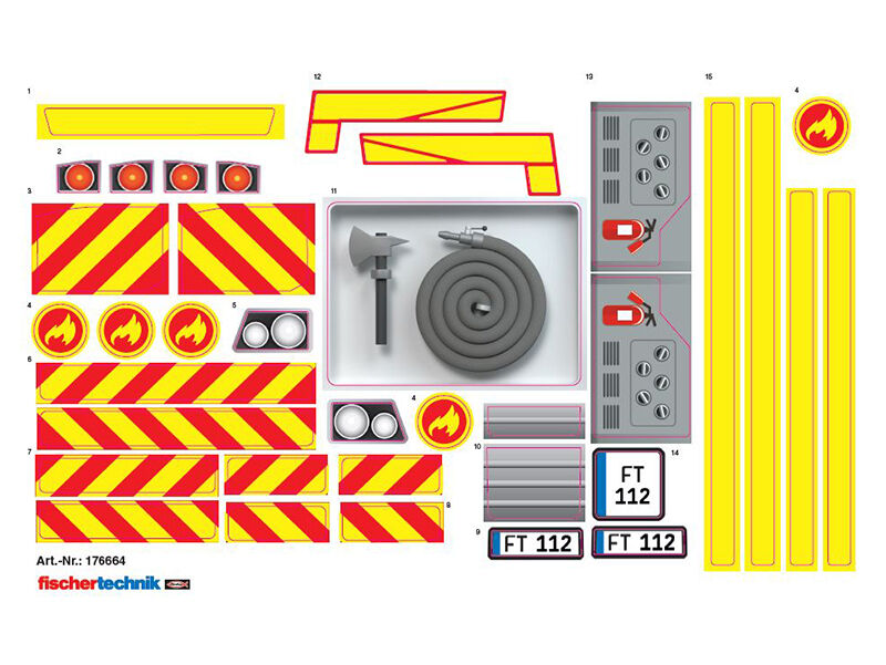 Pegatina Easy Starter Fire Trucks