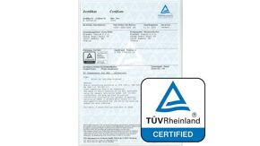 La qualità della gamma Solar-Fix è certificata dall'ente TUV Rheinland®
