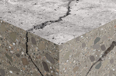 Gerissener Beton